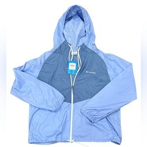 Columbia Windbreaker Jacket Women's Size L Purple May Valley Hooded L/S NWT